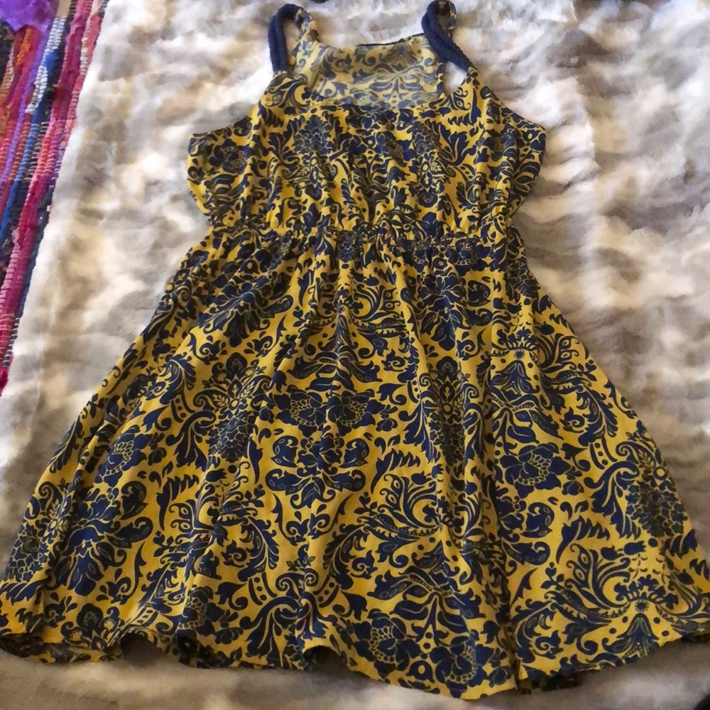 Yellow and blue sundress
